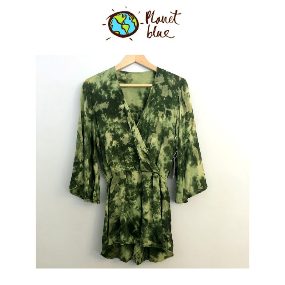 Planet Blue Wild and Free Tie Dye Romper